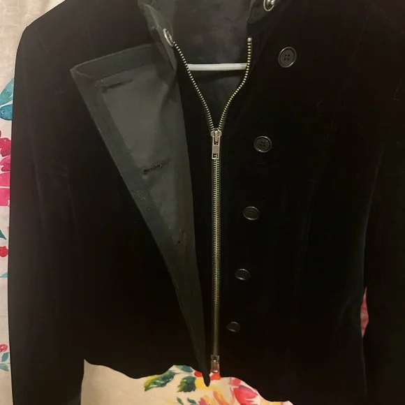 Theory Women's Black Velvet Jacket - Picture 3 of 3